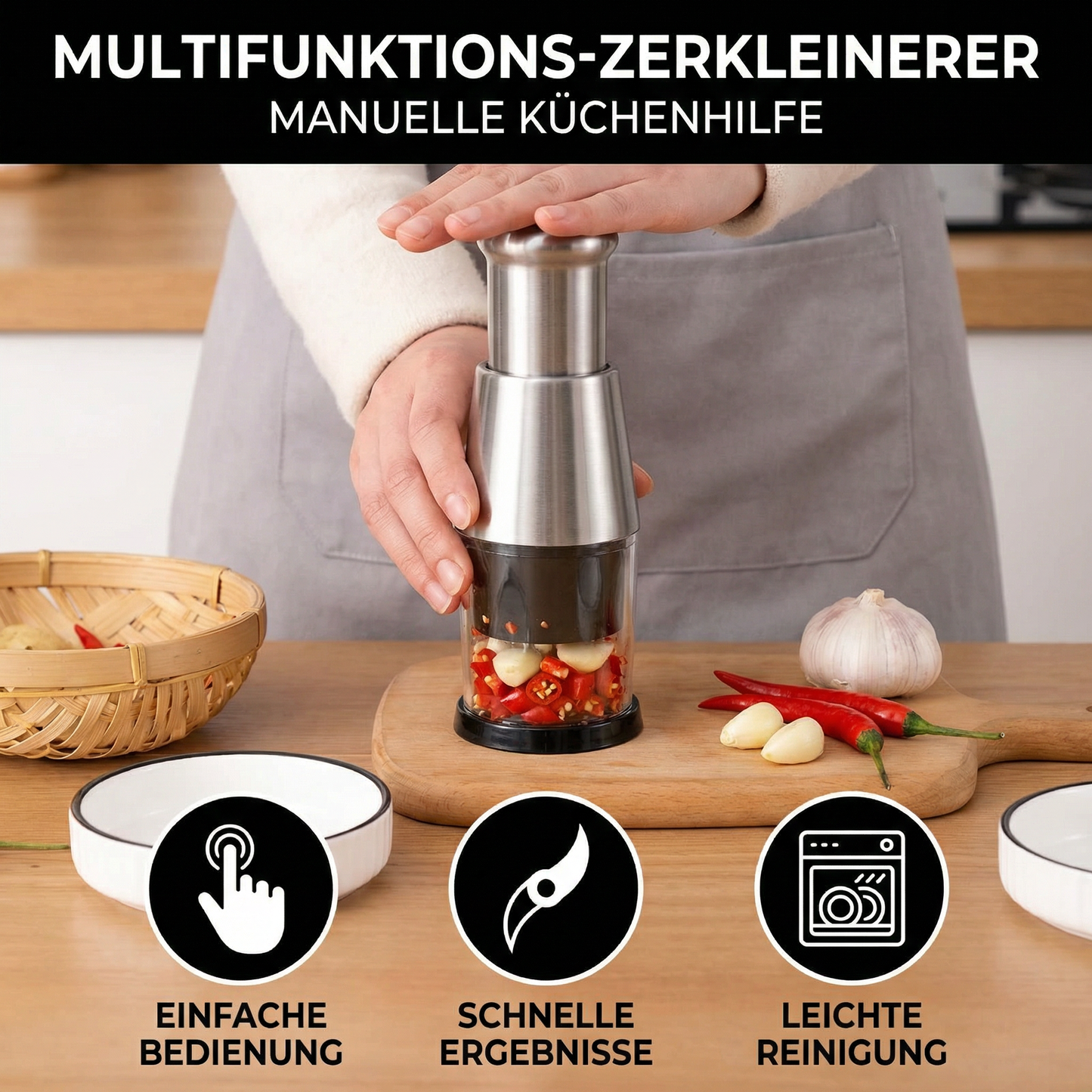 Manueller Zerkleinerer Multifunktion für die Küche - Detailansicht 5 | BEST-AMBIENCE
