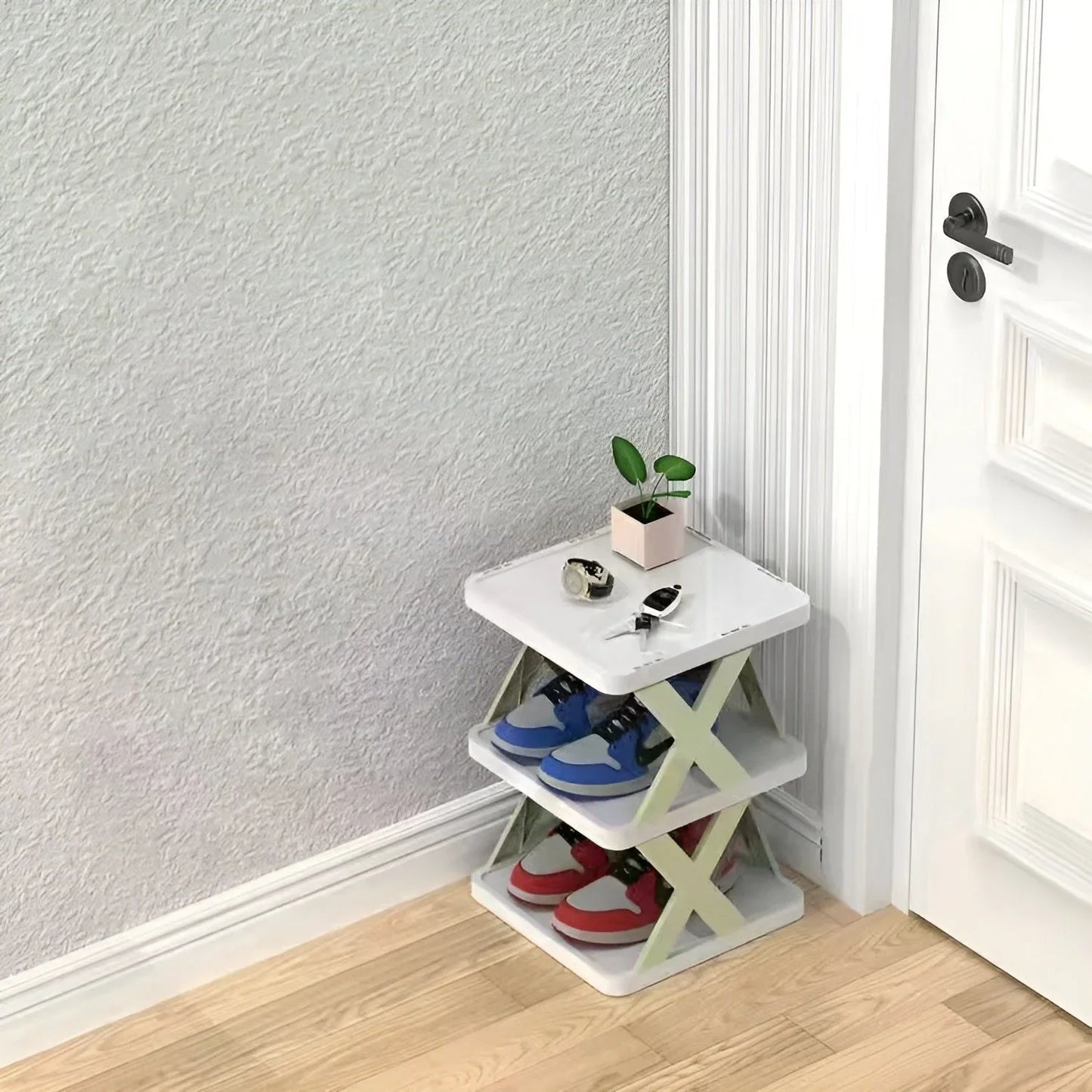 Faltbares Schuhregal – platzsparend & multifunktional in Orange | BEST-AMBIENCE