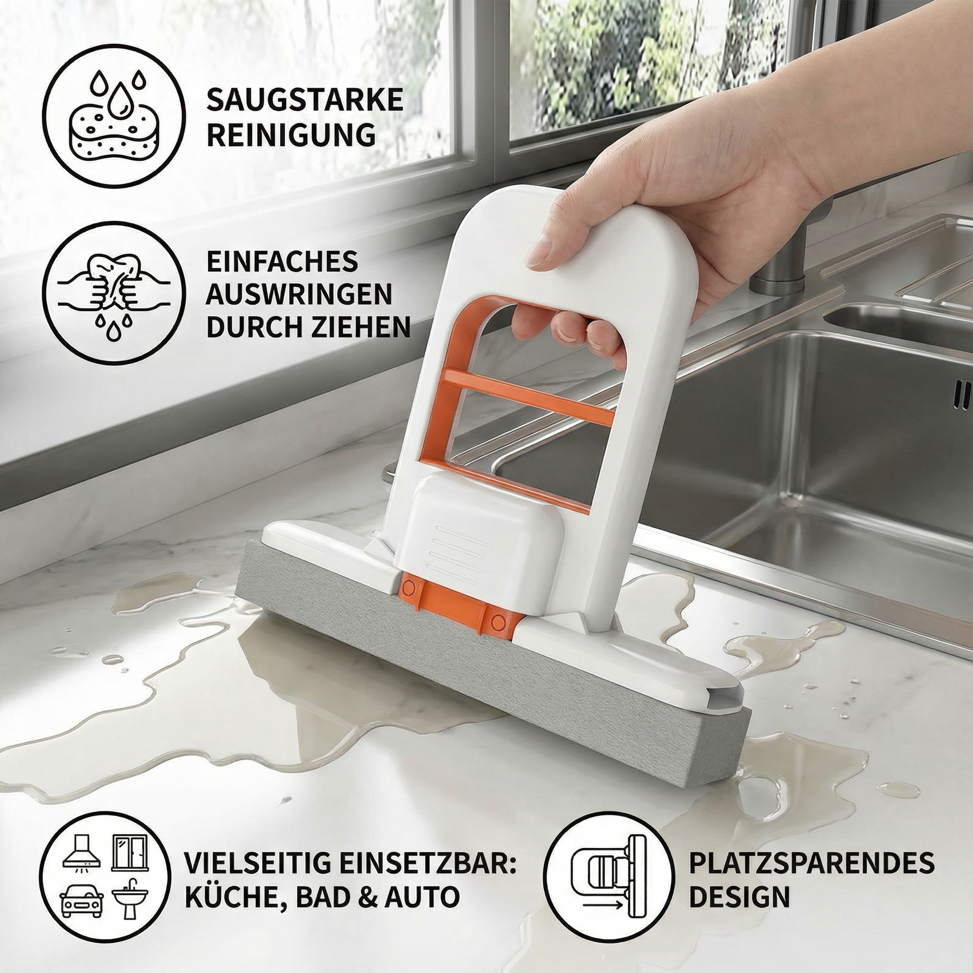 Schwammmopp Handsfree – Küche, Bad & Auto saugstark - Detailansicht 3 | BEST-AMBIENCE