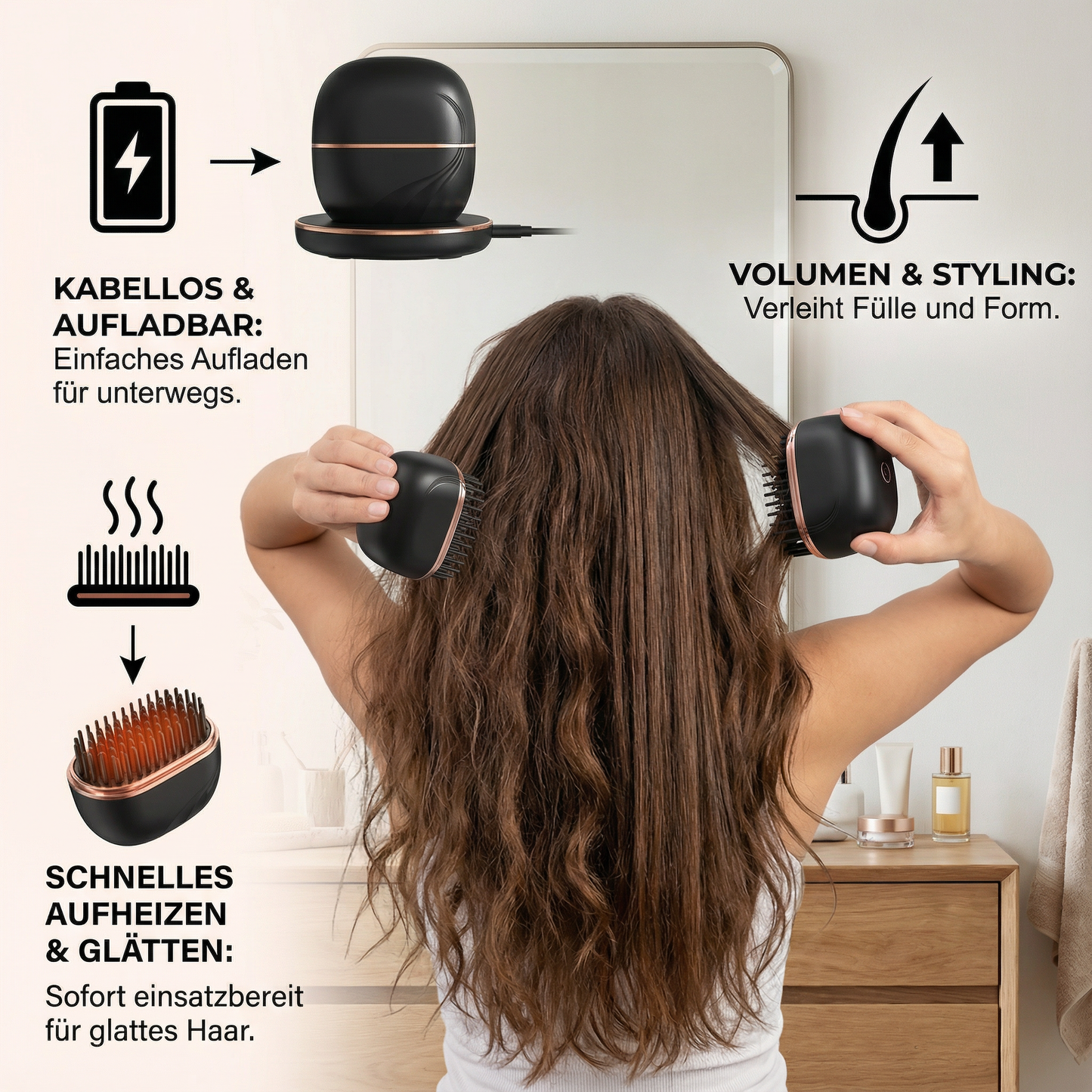 Kabelloser Reise-Haarglätter – Glatt & Gepflegt - Detailansicht 2 | BEST-AMBIENCE