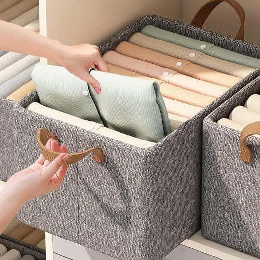 Faltbare Kleidung Organizer Box mit Griffen - Detailansicht 2 | BEST-AMBIENCE